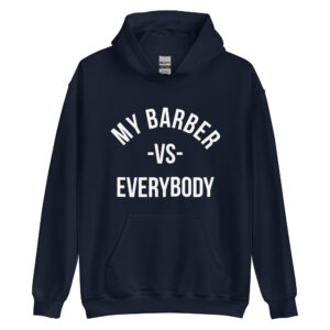 My Barber Versus Navy Hoodie